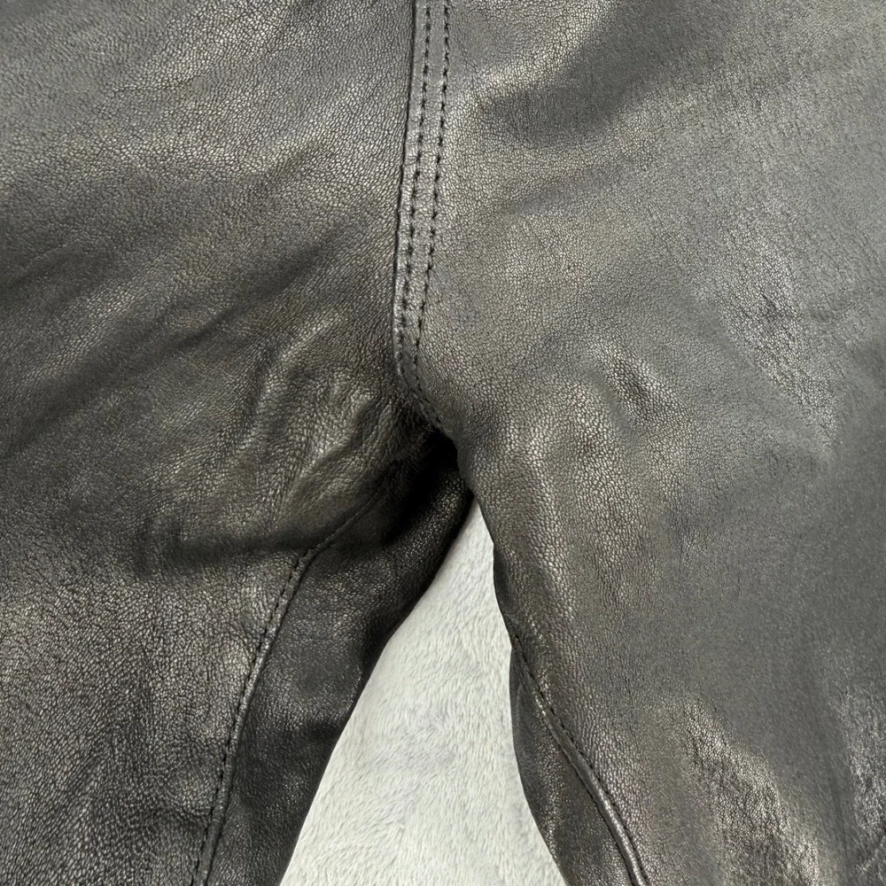 L'Agence Margot Black Coated Skinny Lamb Leather High Rise Pants Size 23 - Picture 9 of 16